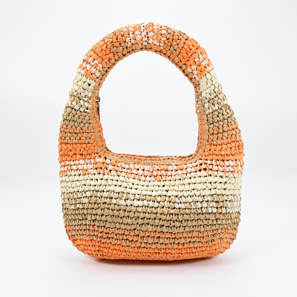 Straw Hand Crochet Scoop Shoulder Bag