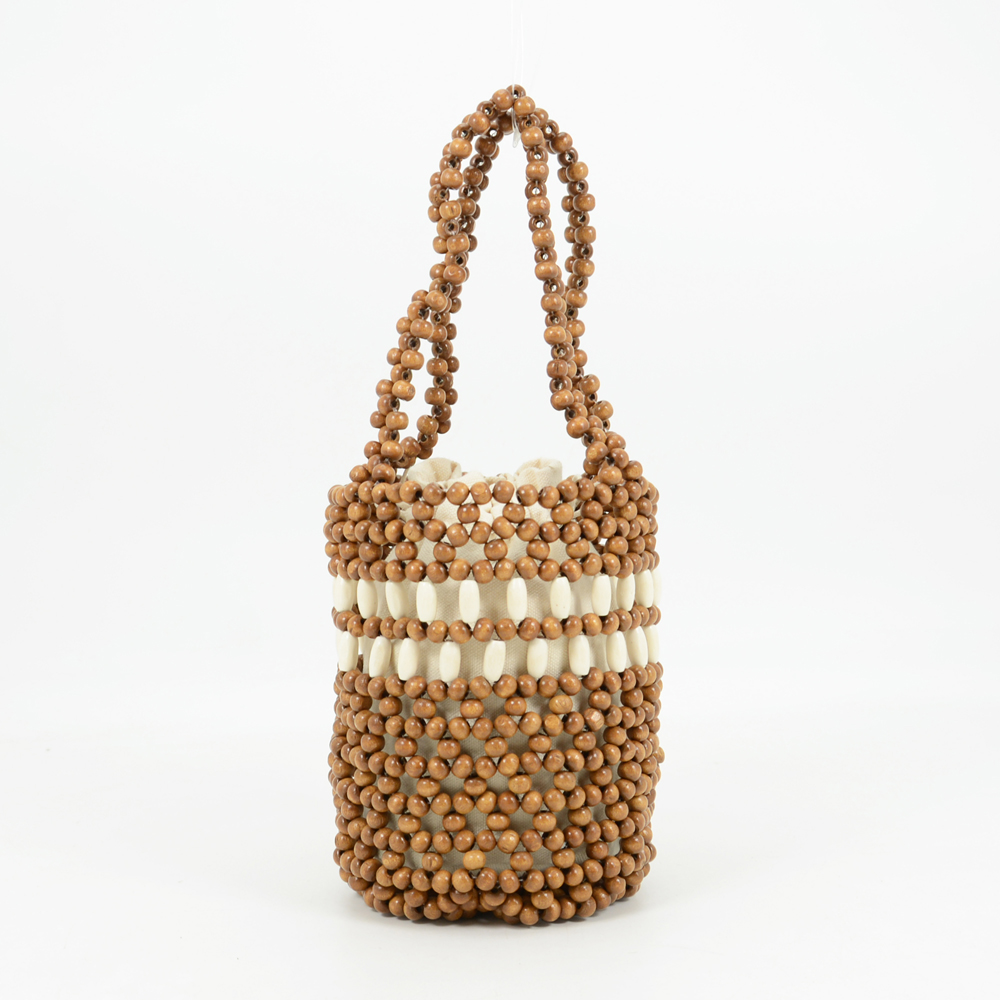 Wooden Bead Bucket Handmade Bags 