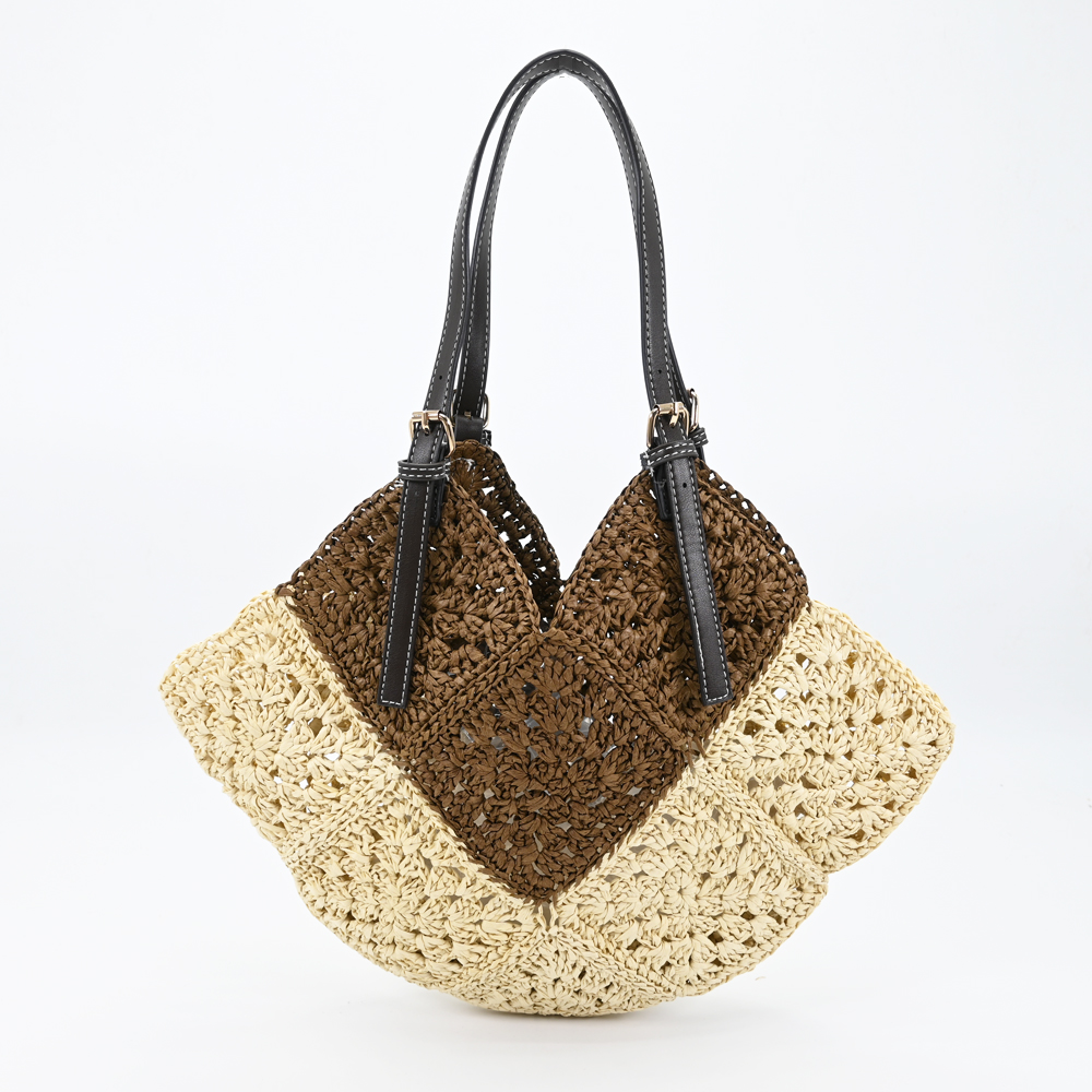 Straw Braided Tote Bag