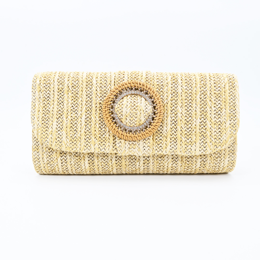 Woven Straw Clutch 