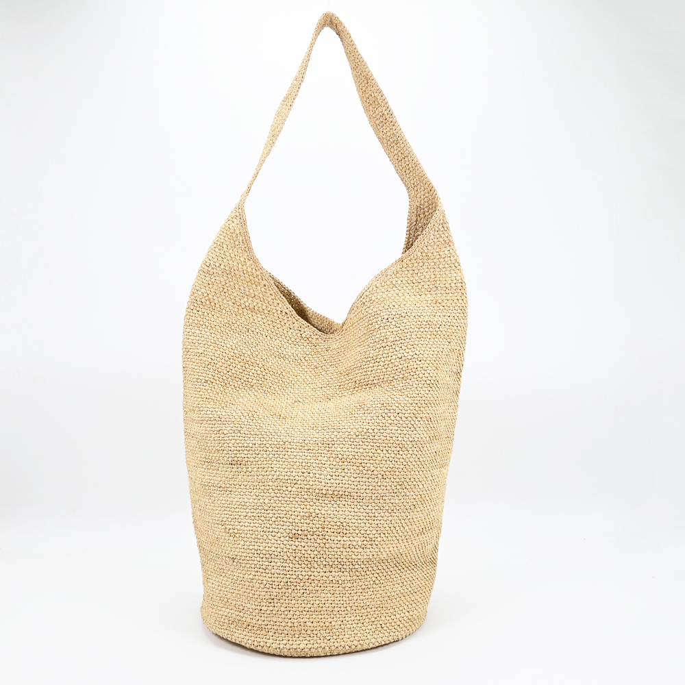 Large Raffia Hobo Bag