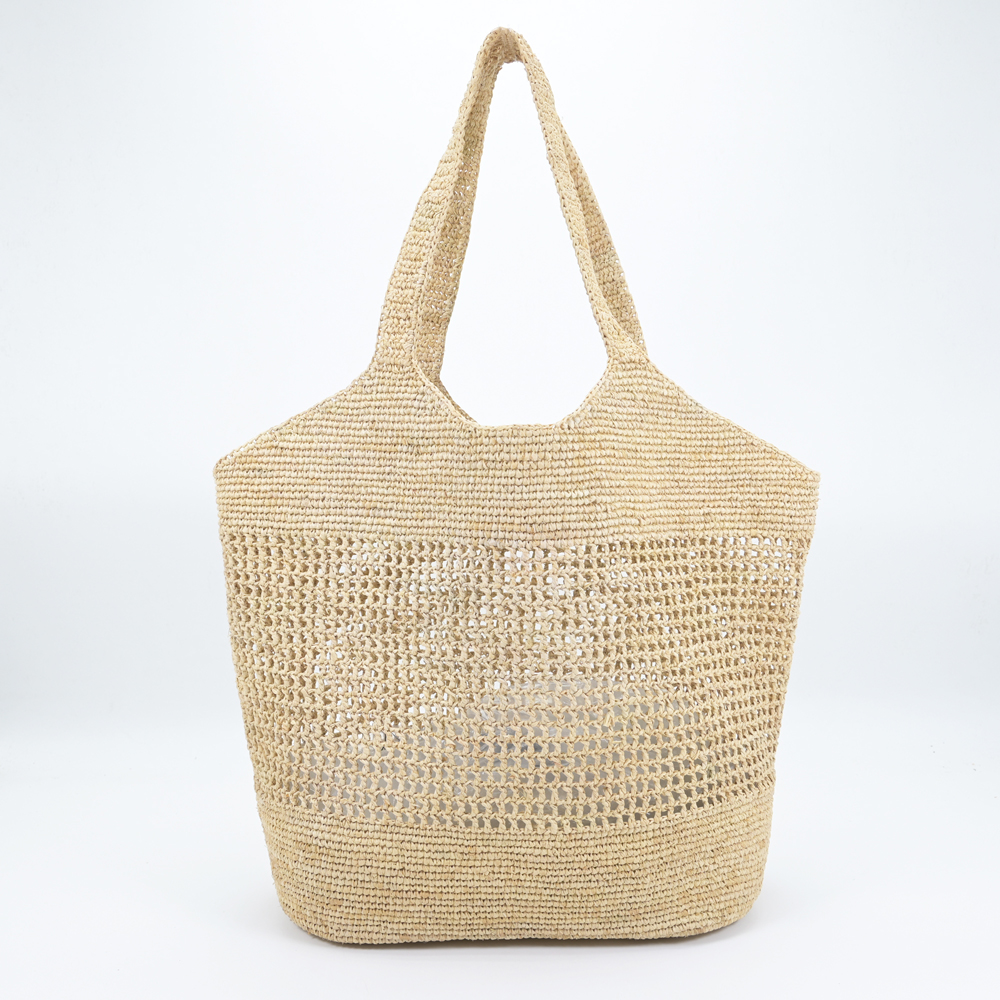 Hollow Out Design Care Raffia Large Tote 